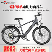 领航者小牛 电助力自行车山地车电动车高速电机速度传感长续航男女双油刹单车 F28 Pro-20A