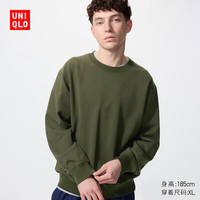 优衣库 男装女装卫衣/长袖运动衫482308 57 深橄榄色 XS