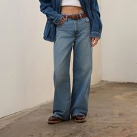 Levi's 女士CINCHBAGGY复古水洗高腰休闲显瘦宽松直筒牛仔裤