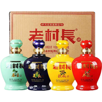 老村长 淡雅 粮食配制酒 45度 1.5L 4坛 春夏秋冬