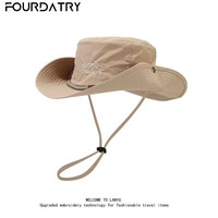 FOURDATRY 夏季防水渔夫帽可收纳包包盆帽薄款速干户