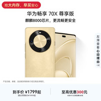 华为 畅享 70X 尊享版 6100mAh华为巨鲸长续航 麒麟8000芯片 华为手机 流沙金 256GB