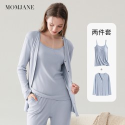 Mom Jane 哺乳上衣背心开衫春夏薄款喂奶吊带两件套三潮妈打底月子服带胸垫