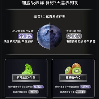 卡萨帝 BCD-657WGCTDAGDXU1 MSA氮氧保鲜 657L 十字门冰箱