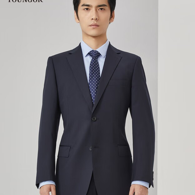 雅戈尔 03F1款两粒单排扣外套标准版商务西服羊毛混纺商场同款