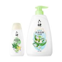 六神 冰凉劲爽 沐浴露 650ml+180ml+香皂