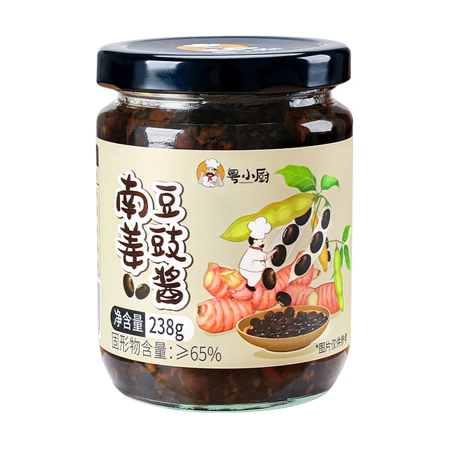  粤小厨 广东潮汕风味 南姜豆豉酱 南姜豆豉238克*1瓶