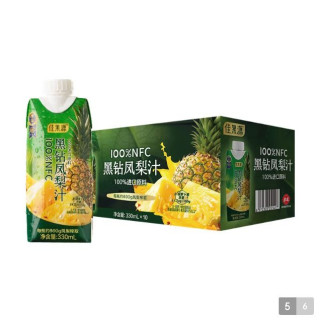 佳农 佳果源 100%NFC黑钻凤梨汁330mL*10（山姆同款）源头直发 包邮