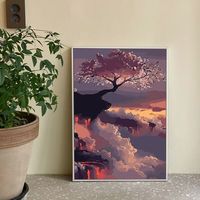 AIFENGGE/艾风格 北欧风现代简约 装饰画 50*70 9mm布纹膜(默认金色边)