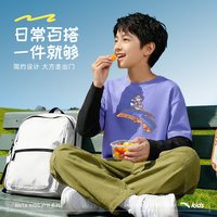 安踏 假两件100%纯棉长袖T恤