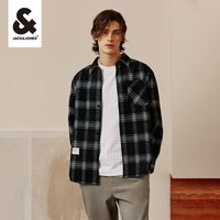  JACK&JONES/杰克琼斯 透气舒适 男士衬衫 【款式4】黑色 180/100A/L