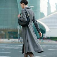 GIOVANNI VALENTINO 春款高级感优雅气质A字裙中长连衣裙女