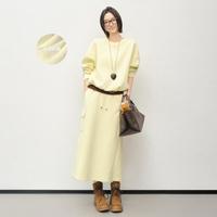 美洋 女士抓绒保暖圆领绣花卫衣半裙