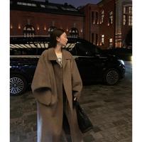 区区欧阳 气质出游抢百搭羊毛双面呢大衣宽松中长款呢子高级感毛呢外套女装
