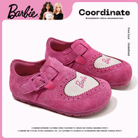 Barbie 女童鞋2026新款春季超轻公主风单鞋防滑休闲鞋小女孩勃肯鞋