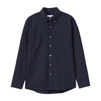 Sanheer/圣赫 日本提花泡泡纱面料 男士长袖衬衫