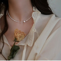 花饰庄园 复古贝壳珠淡水珍珠气质手链时尚轻奢设计简约小众手饰 项链