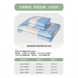 水星家纺 可机洗 乳胶凉席两件套