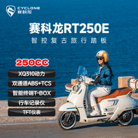 赛科龙 RT250E 摩登版 智控复古旅行踏板摩托车 曙光白
