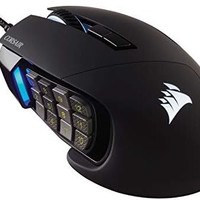 美商海盗船 Corsair Scimitar RGB Elite 有线鼠标 18000DPI 黑色