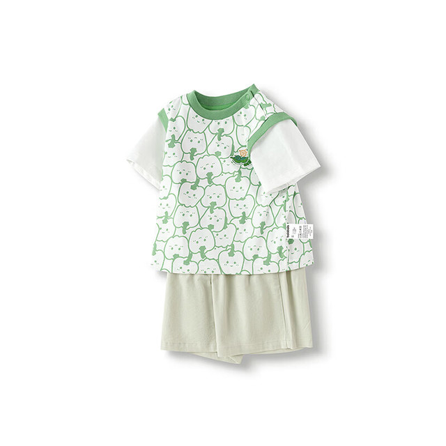 巴拉巴拉 儿童短袖短裤2件套装