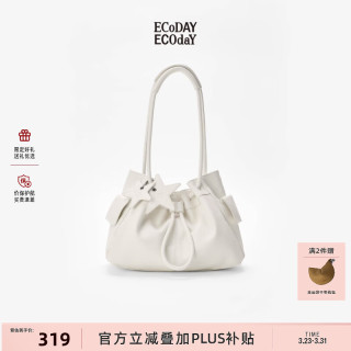 ECODAY 束束包抽绳托特包 Lovely Together-B055M 奶酪白 小号