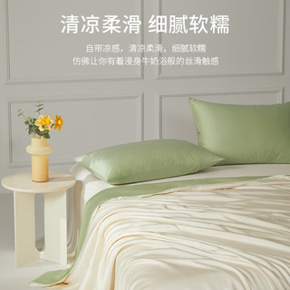  MIDO HOUSE/铭都家居 可机洗 夏凉被 四件套 -60支天丝-海沫绿配碧山绿