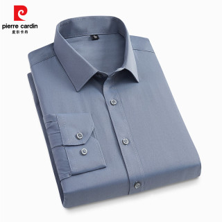 皮尔·卡丹 皮尔卡丹（pierre cardin）男士纯色商务免烫抗皱长袖衬衫（多款可选）