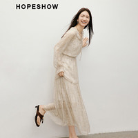  HOPESHOW/红袖 复古碎花 女士连衣裙