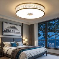 慕朗迪 中式吸顶灯 全铜卧室灯 客厅灯 轻奢过道灯 走廊祥云纯铜玄关灯