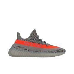 adidas 三叶草Yeezy350v2女鞋灰橙椰子休闲鞋GW1229UK4.5码37