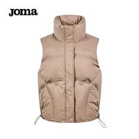 Joma 秋冬立领运动羽绒马甲90%绒子白鸭绒女保暖外套坎肩