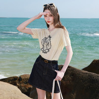 3COLOUR/三彩 蝴蝶结提花 女士针织衫