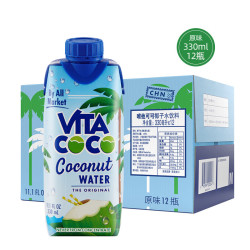唯他可可 椰子水饮料 330ml*12瓶 低糖低卡含电解质原装进口果汁