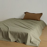 Roland ROLANSHIJIA 罗兰世家 BXS100S 全棉长绒棉磨毛床单单件 120x230cm 竹青