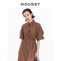 MOUSSY 夏季舒适通勤优雅度假衬衫连衣裙010HS233-0151