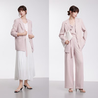  ELLE/她 莱赛尔天丝 女士西装 粉色 M