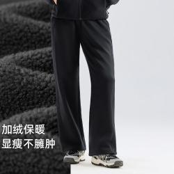 Pioneer Camp 女士针织长裤 秋冬高腰宽松阔腿直筒加绒裤