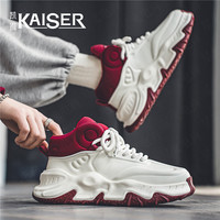 凯撒 KAISER/凯撒男士秋季透气新款高帮休闲鞋厚底耐磨防滑跑步运动鞋