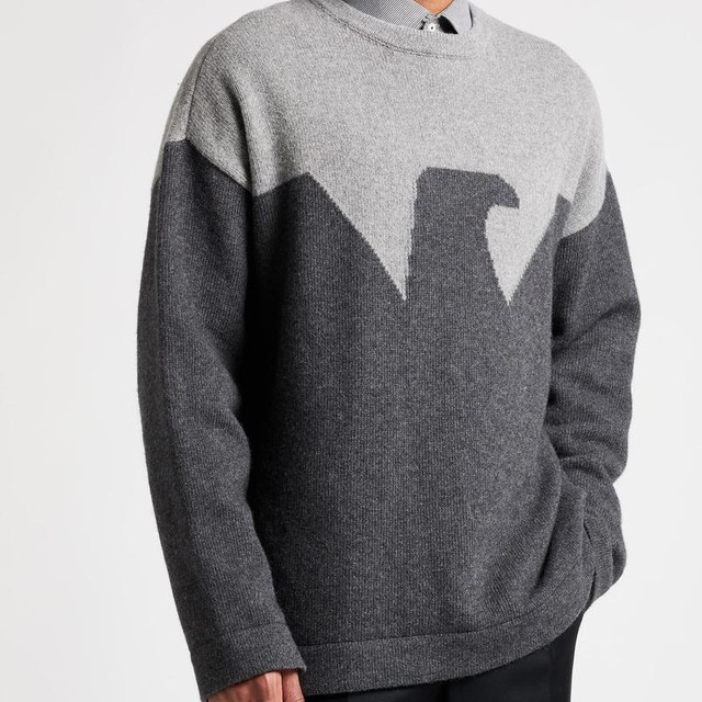 EMPORIO ARMANI 嵌花针织毛衣 Sweater