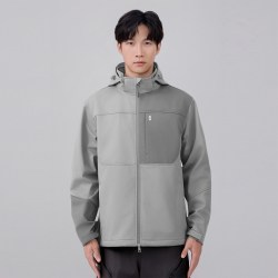 Free Country 男士软壳外套防泼水连帽软壳风衣夹克