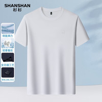 SHANSHAN/杉杉 桑蚕丝+凉感 男士短袖T恤