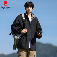 皮尔·卡丹 皮尔卡丹 美式复古立领外套男2026春季宽松潮流休闲百搭工装夹克