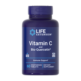 Life Extension 沿寿 维生素C咀嚼片成人儿童含槲皮素增强免疫力美国进口
