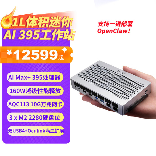 FEVM 智能工作站 迷你主机  核芯显卡 AI MAX+395 64GB