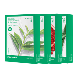 悦诗风吟 绿茶面膜*2石榴面膜*1芦荟面膜*1面膜套装 共40片