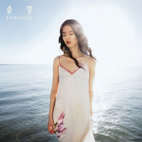 桑罗 女士真丝吊带裙 东方鸢尾印花