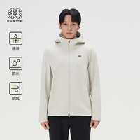 KOLON SPORT 户外软壳衣 男士防风防水透湿软壳夹克 LHJK6MNT05-BI 桦树白 2XL 185/104A