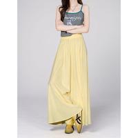 爱依莲 早秋通勤简约气质冰凉透气垂顺高腰显瘦小个子裙裤女