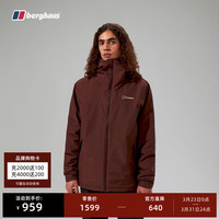 Berghaus冬季Deluge Pro 3.0防风防水户外通勤男款棉服 藏花红 L185/100A